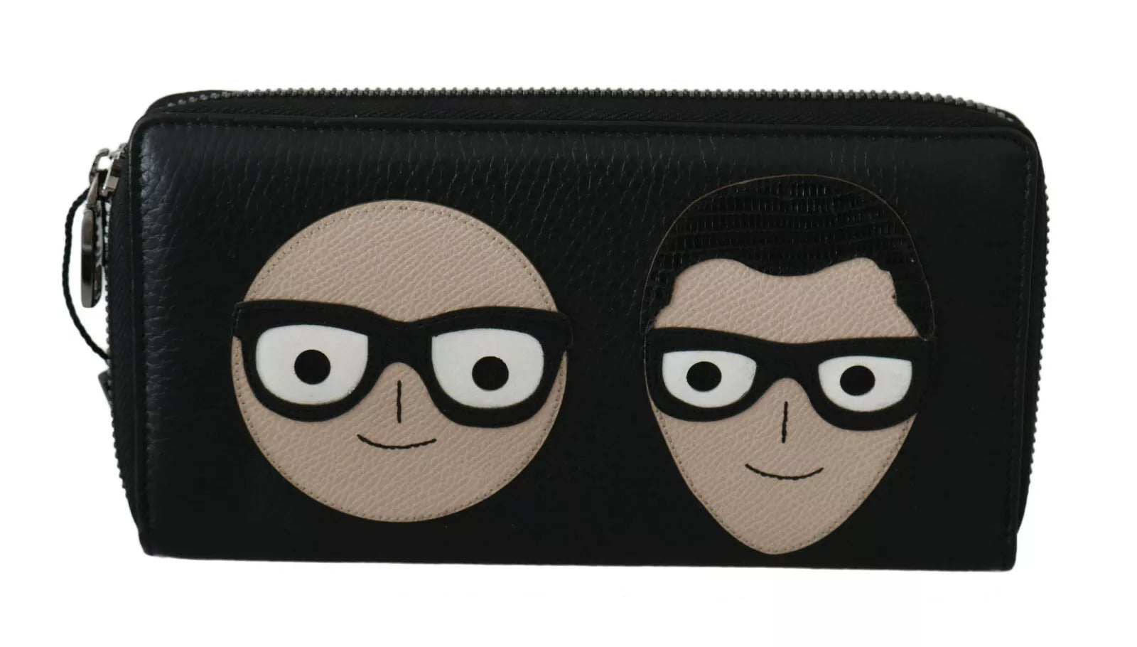 Dolce & Gabbana Black Leather #DGFAMILY Zipper Continental Mens Wallet | Regal Royce