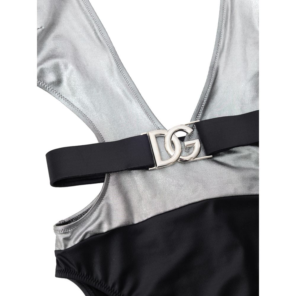 Dolce & Gabbana Gray Viscose One-Piece Swimsuit | Regal Royce