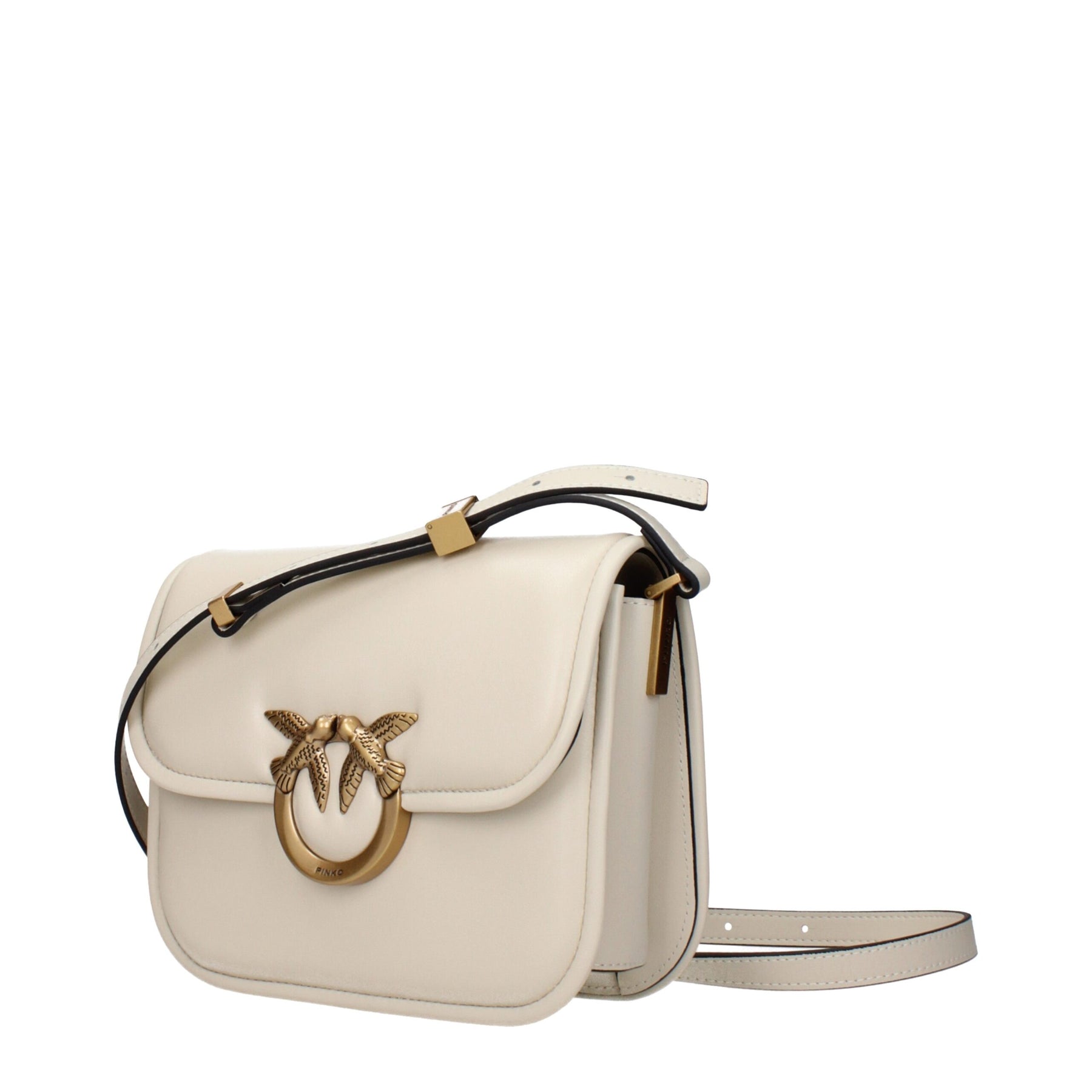 PINKO Beige Leather Crossbody Bag | Regal Royce