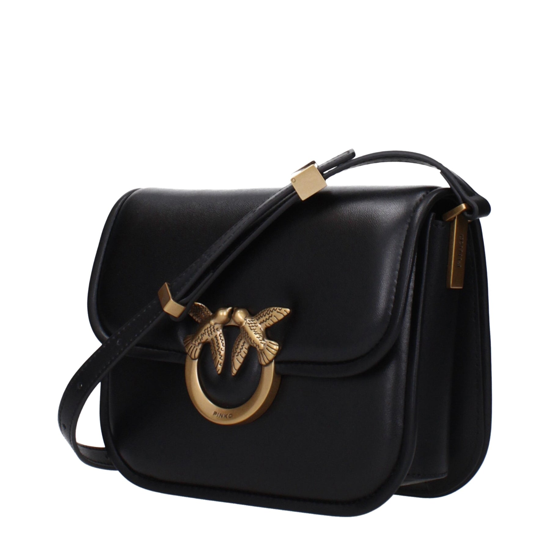 PINKO Black Leather Crossbody Bag | Regal Royce