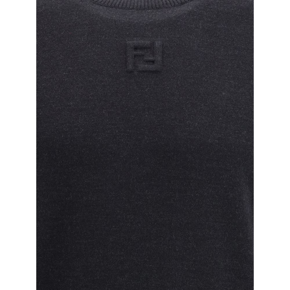 Fendi Black Fleece Wool Sweatshirt | Regal Royce