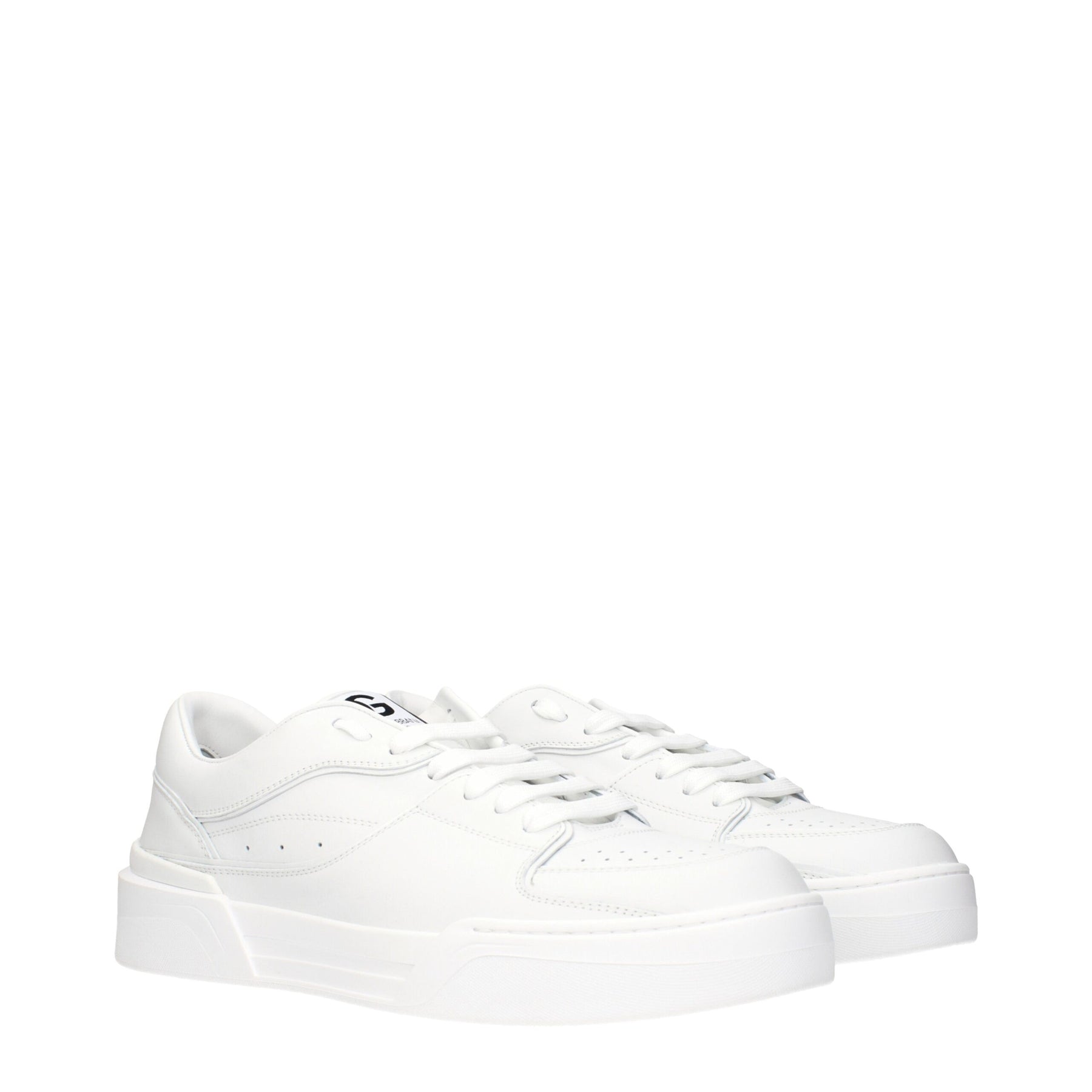 Dolce & Gabbana White Leather Low Top Sneakers | Regal Royce