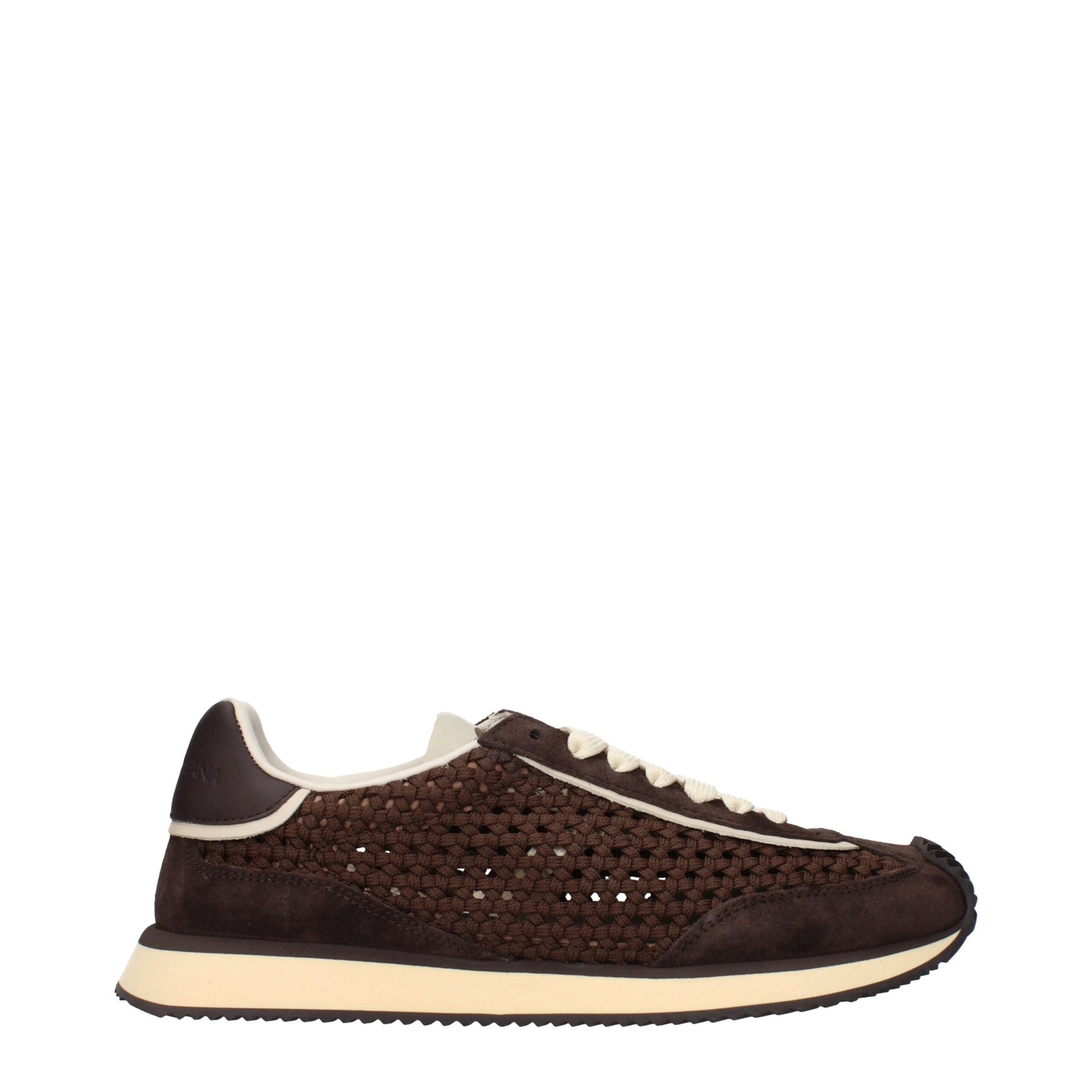 Dolce & Gabbana Brown Fabric Low Top Sneakers | Regal Royce