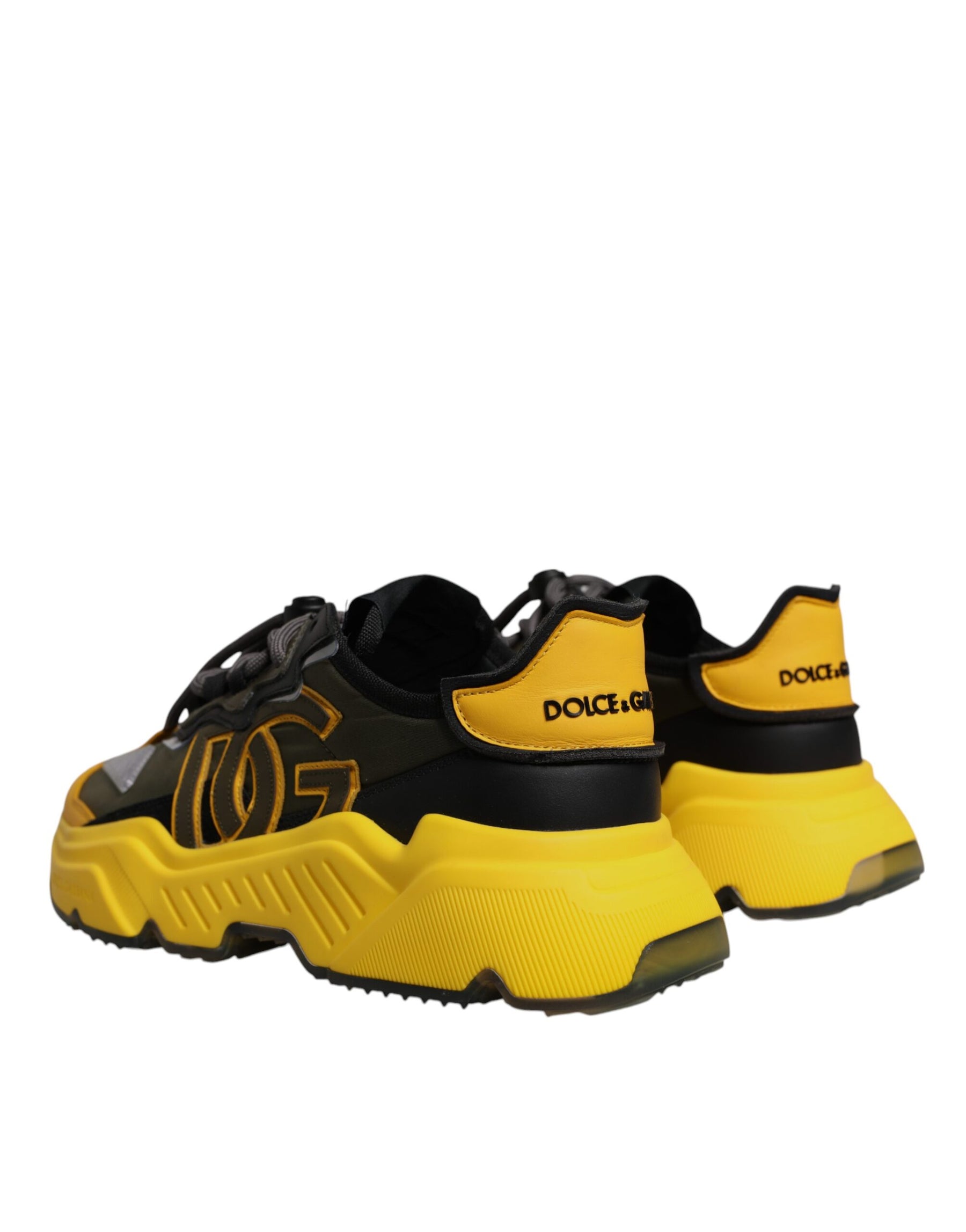 Dolce & Gabbana Black Yellow Daymaster Low Top Sneakers  Shoes | Regal Royce