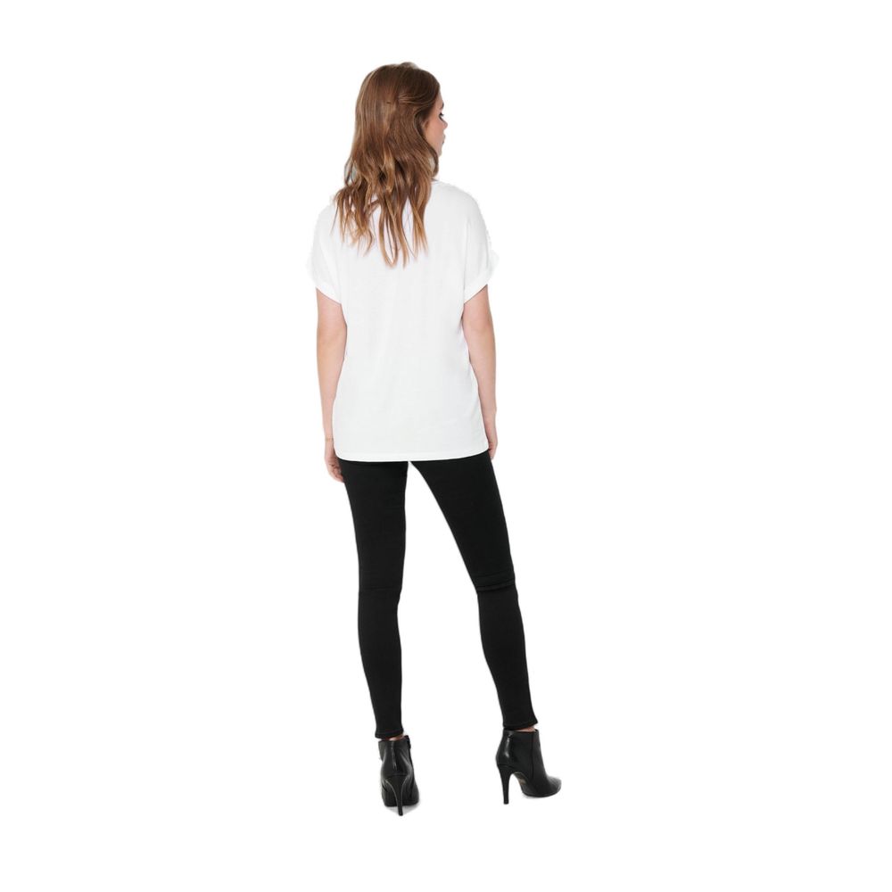 Only White Polyester T-Shirt | Regal Royce