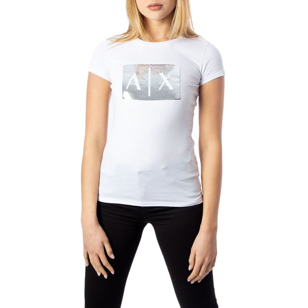 Armani Exchange White Cotton T-Shirt | Regal Royce