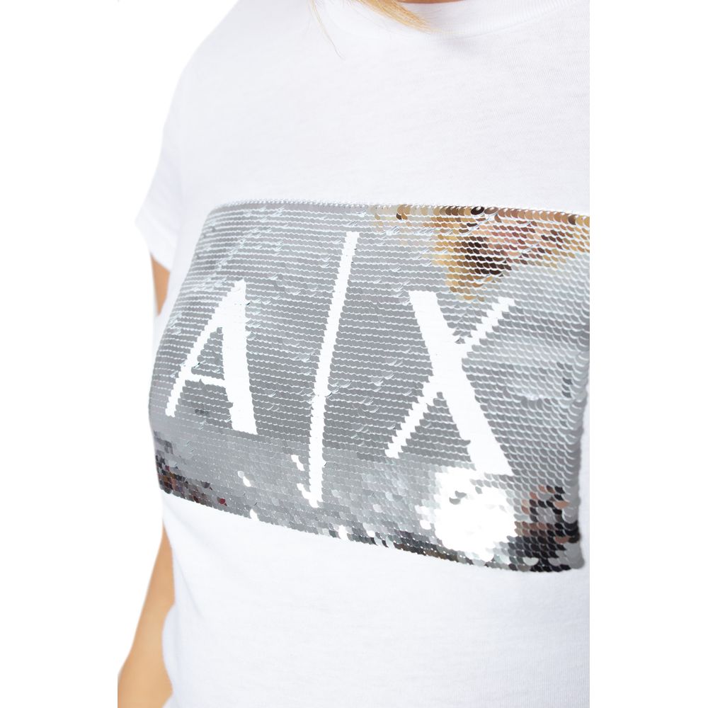 Armani Exchange White Cotton T-Shirt | Regal Royce