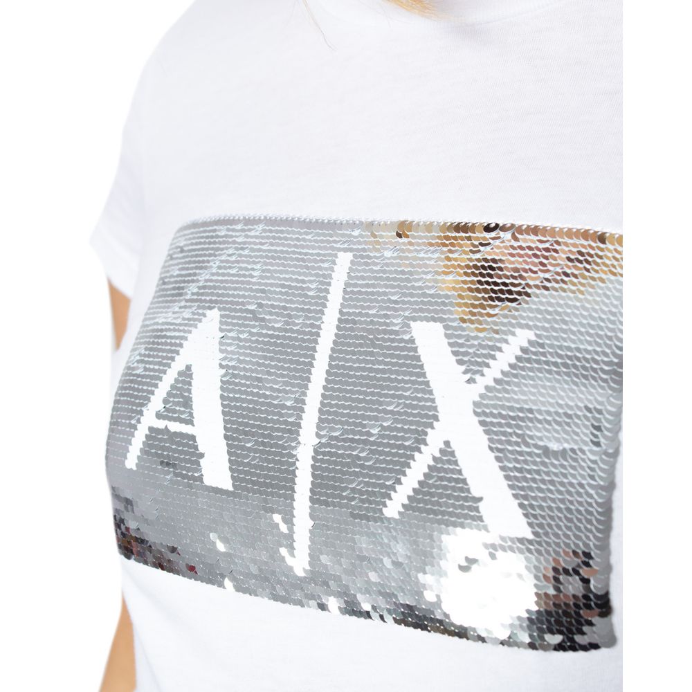 Armani Exchange White Cotton T-Shirt | Regal Royce