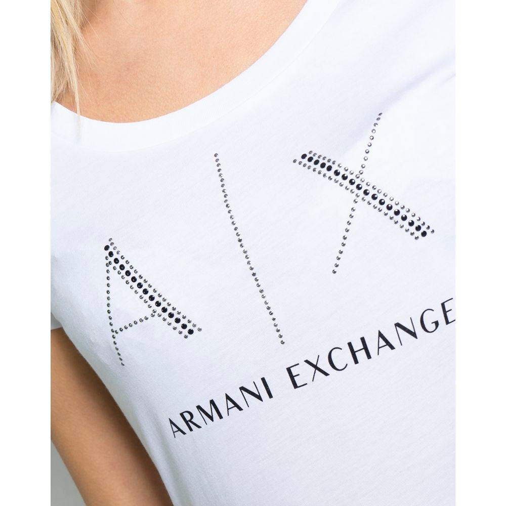 Armani Exchange White Cotton T-Shirt | Regal Royce