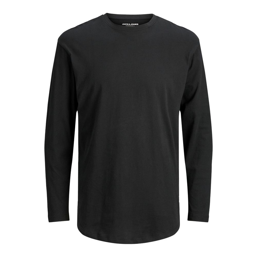 Jack Jones Black Cotton Long Sleeve T-Shirt | Regal Royce