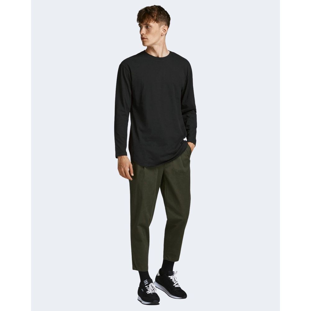 Jack Jones Black Cotton Long Sleeve T-Shirt | Regal Royce