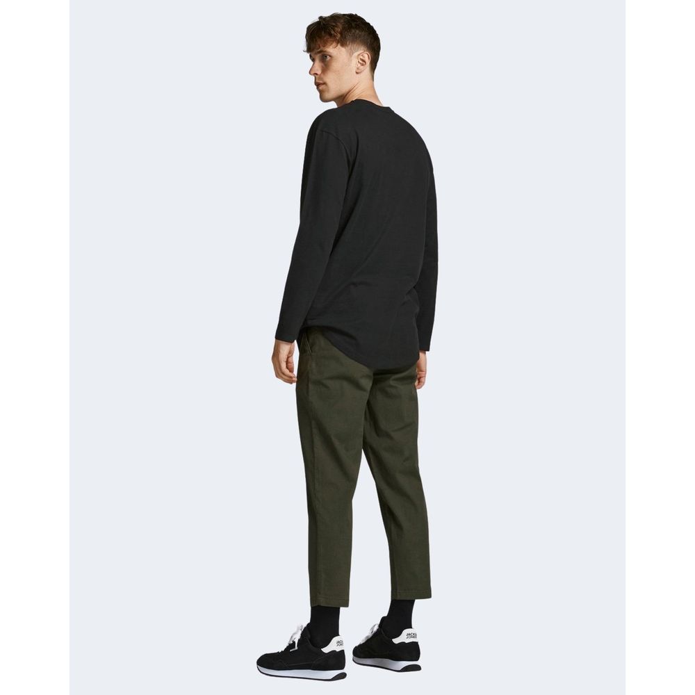 Jack Jones Black Cotton Long Sleeve T-Shirt | Regal Royce