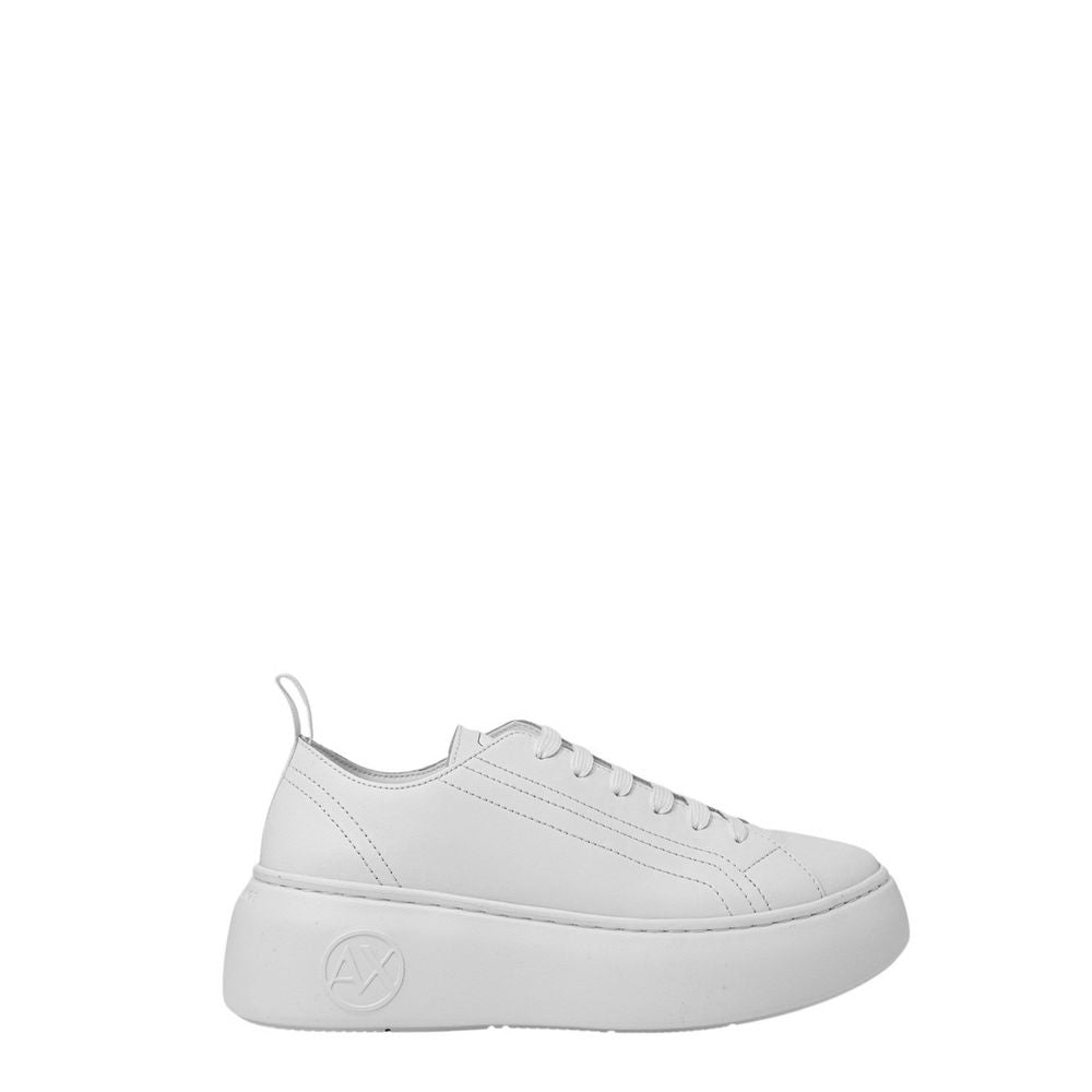 Armani Exchange White Leather Platform Sneakers | Regal Royce