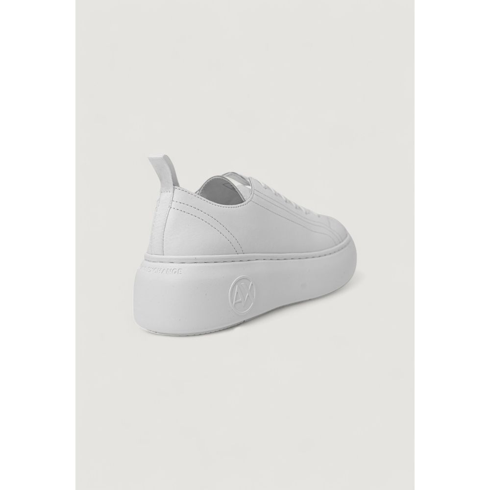 Armani Exchange White Leather Platform Sneakers | Regal Royce