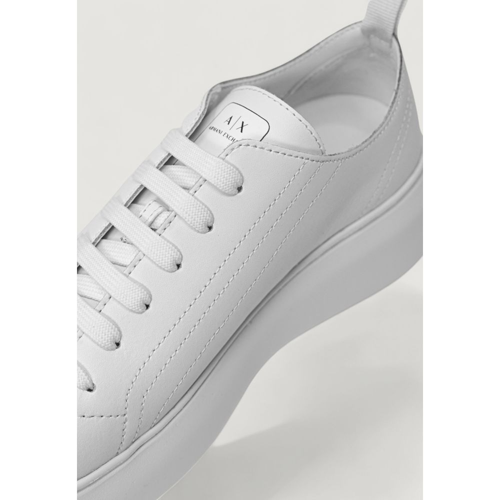 Armani Exchange White Leather Platform Sneakers | Regal Royce