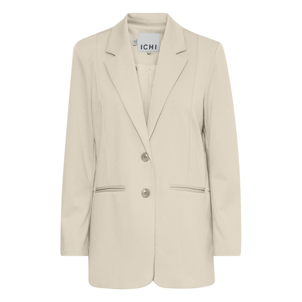 ICHI Beige Recycled Polyester Blazer | Regal Royce