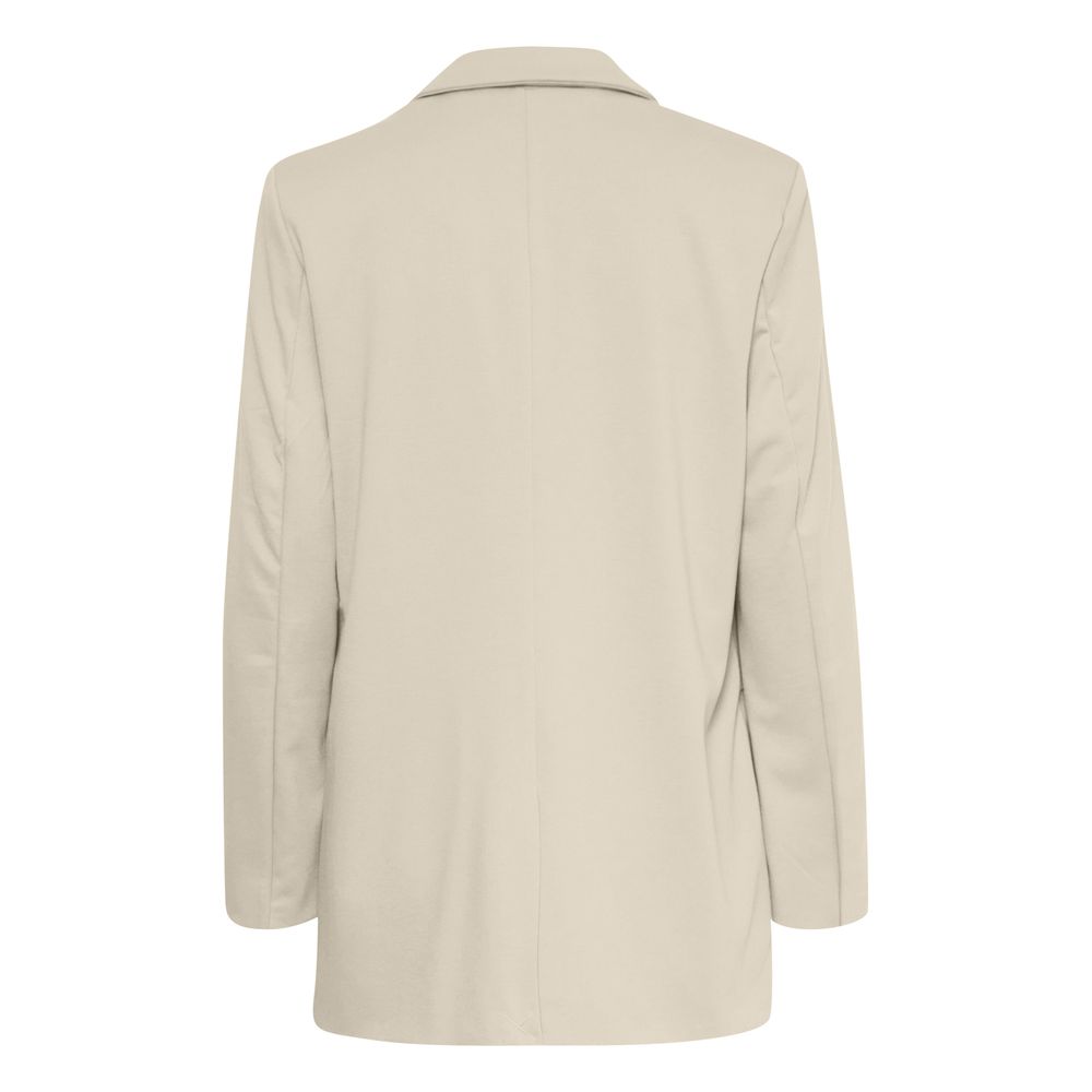 ICHI Beige Recycled Polyester Blazer | Regal Royce