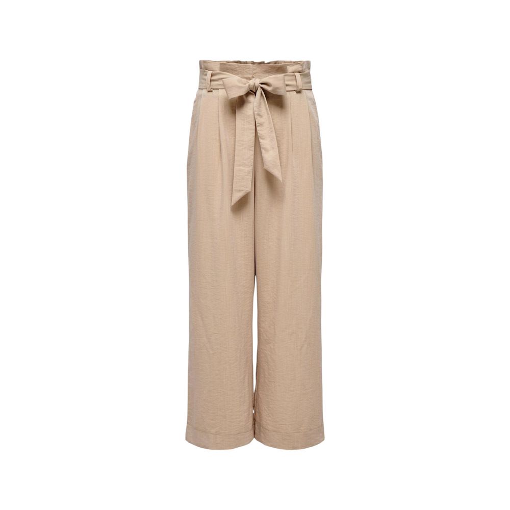 Only Beige Viscose Casual Pants | Regal Royce