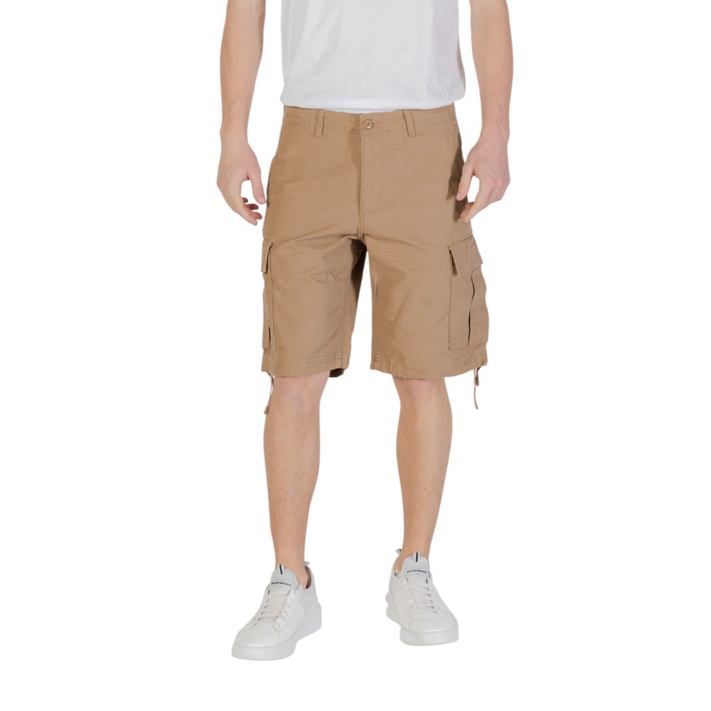 Jack Jones Beige Cotton Bermuda Shorts | Regal Royce