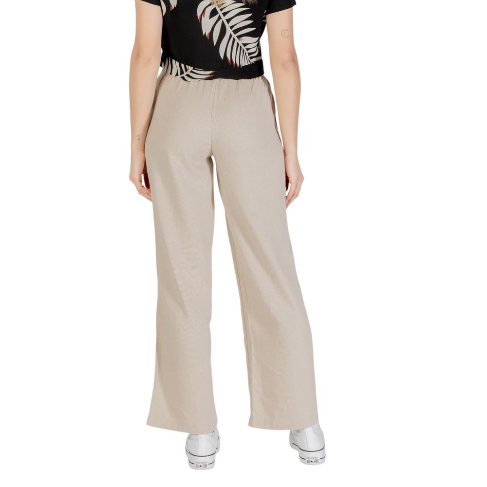 Only Beige Linen Casual Pants | Regal Royce