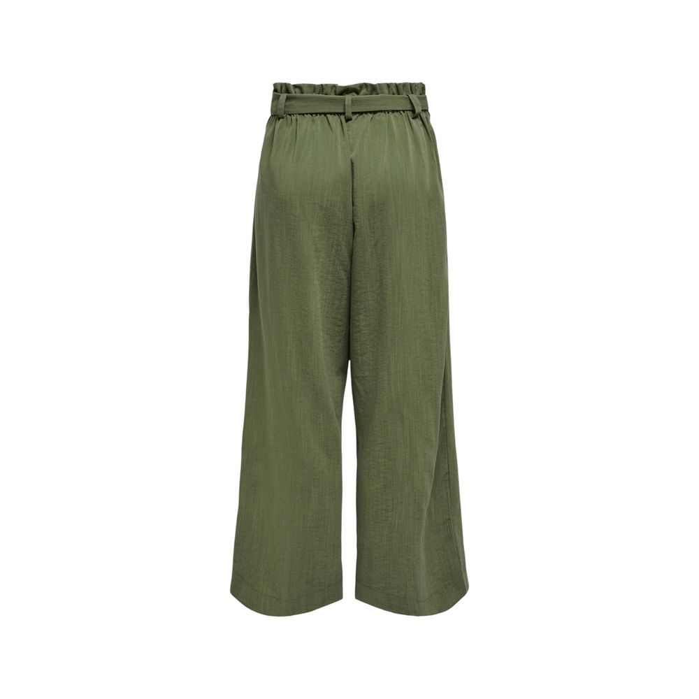 Only Green Viscose Casual Pants | Regal Royce