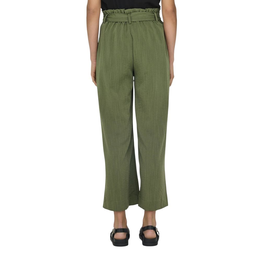 Only Green Viscose Casual Pants | Regal Royce