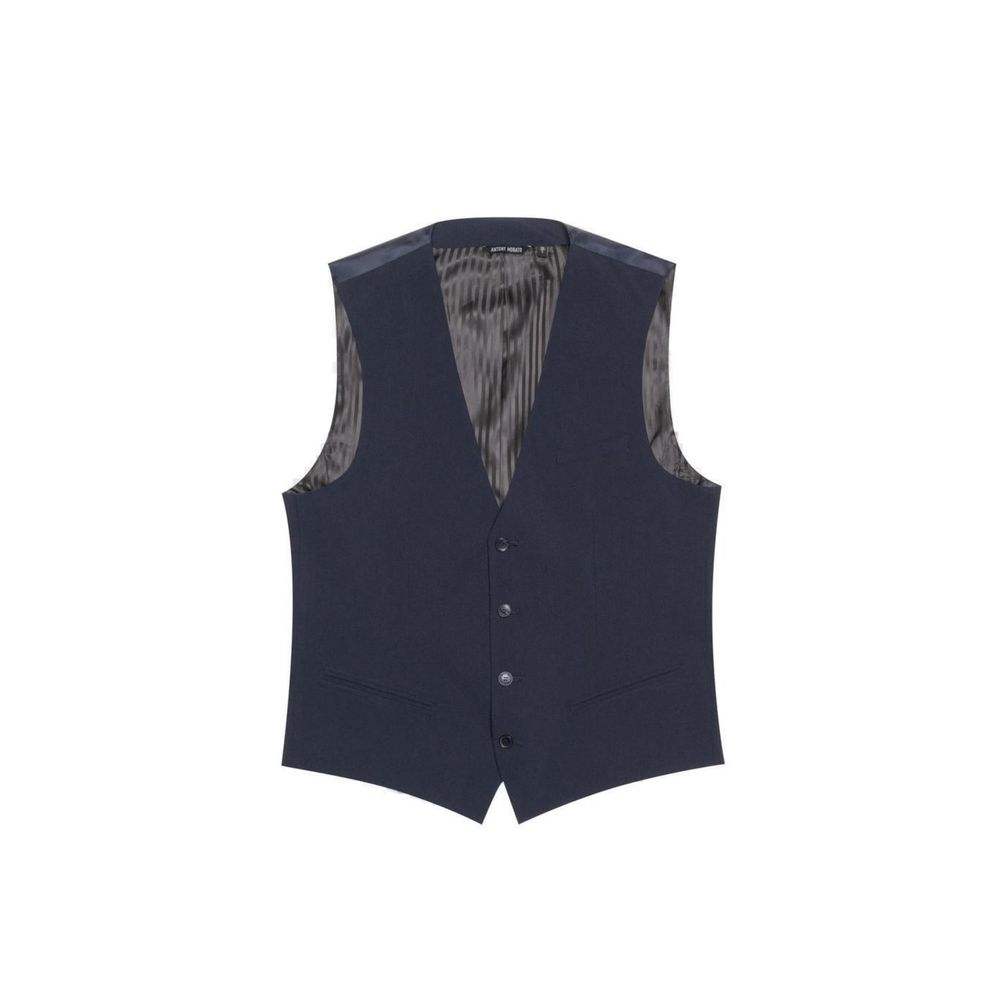 Antony Morato Blue Polyester Waistcoat | Regal Royce
