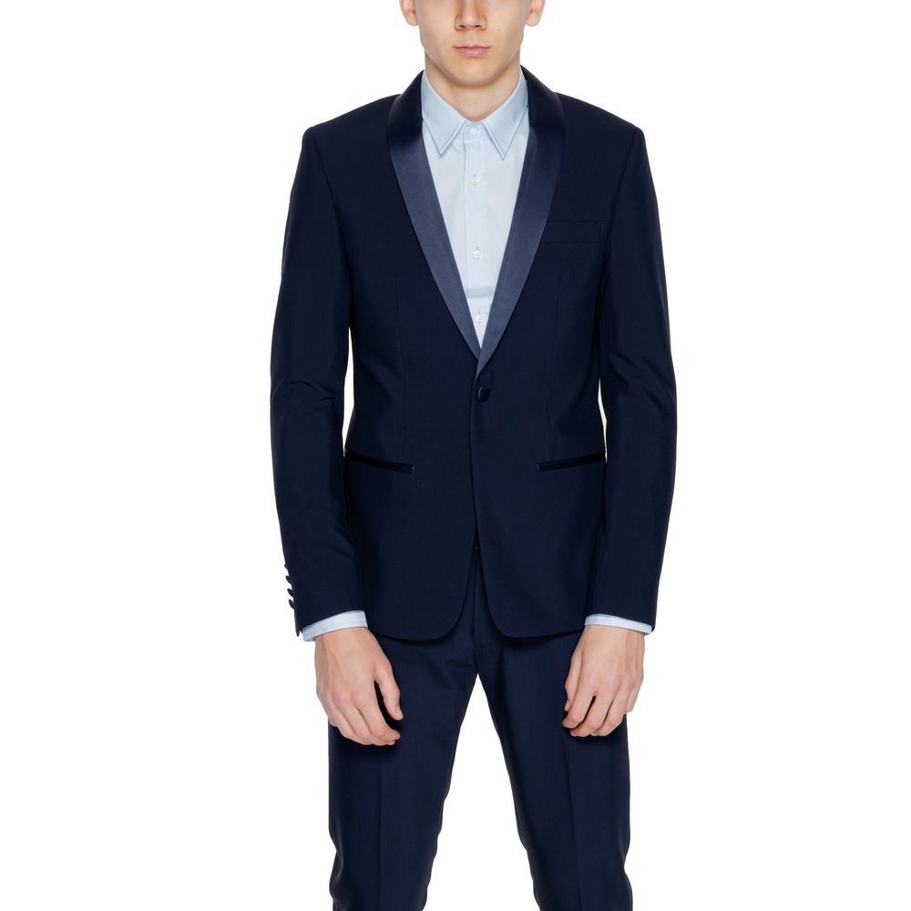 Antony Morato Blue Polyester Blazer | Regal Royce