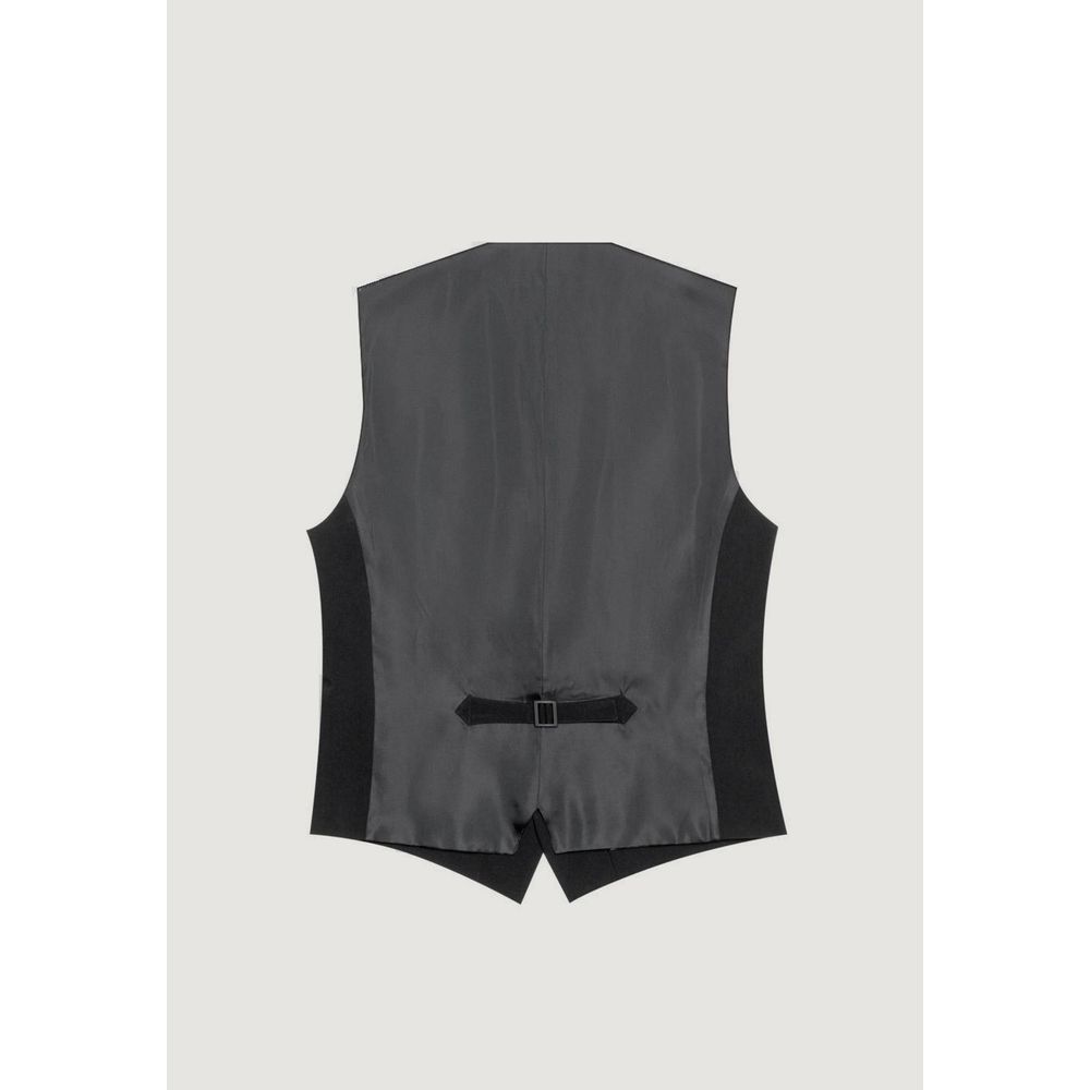 Antony Morato Black Polyester Waistcoat | Regal Royce