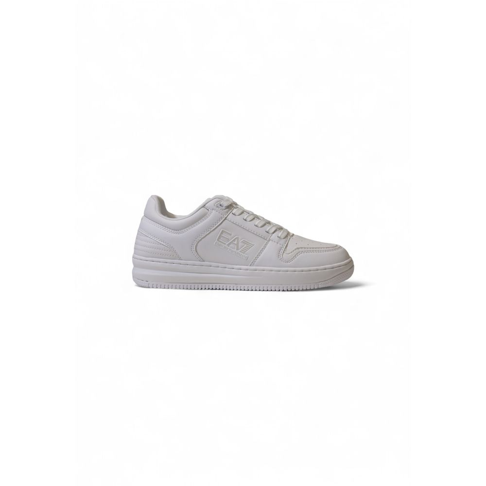 EA7 Emporio Armani White Polyester Athletic Sneakers | Regal Royce