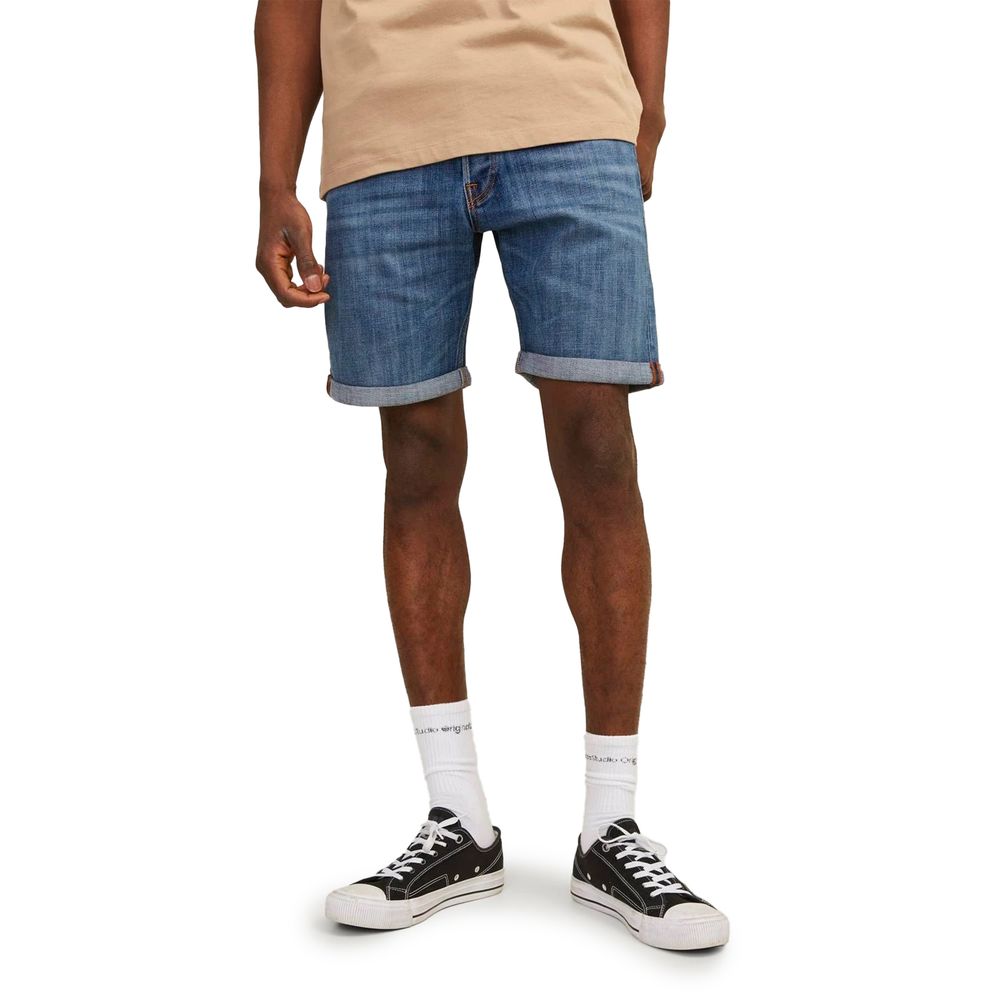 Jack Jones Blue Cotton Bermuda Shorts | Regal Royce