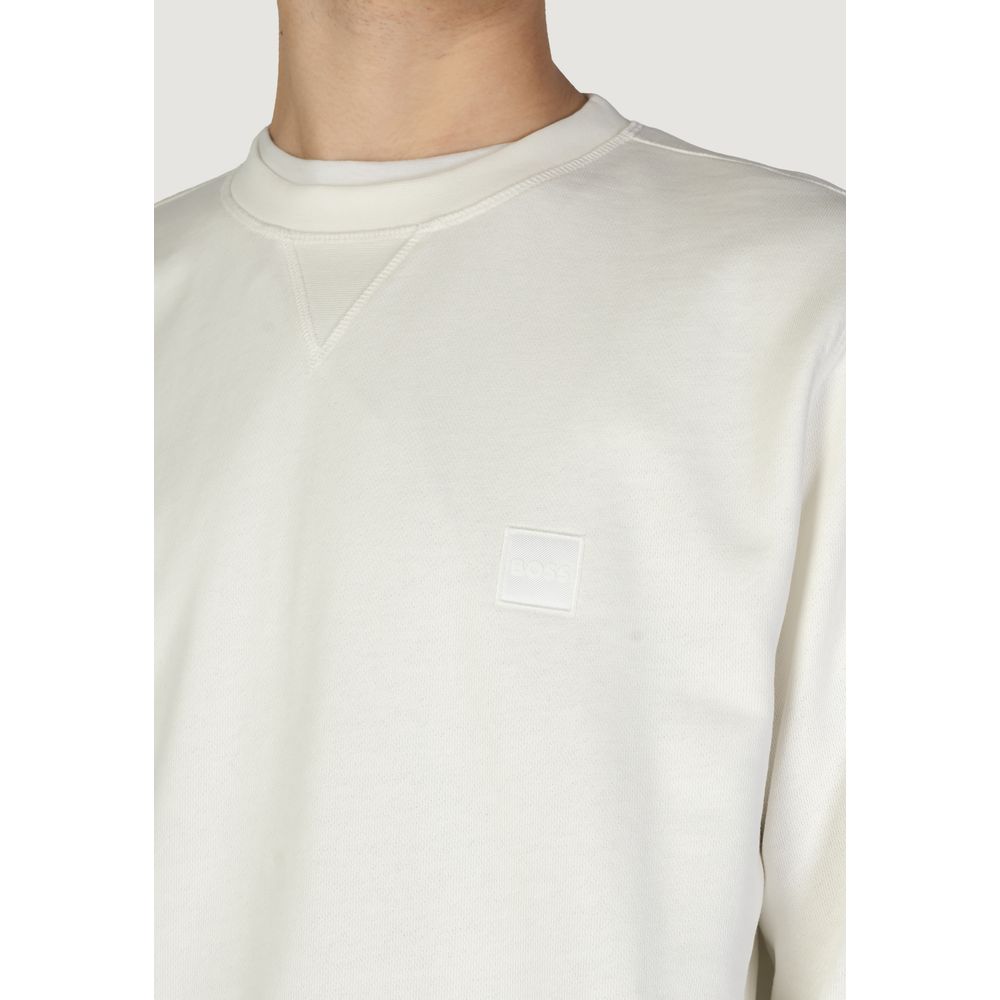 Hugo Boss White Cotton Sweatshirt | Regal Royce