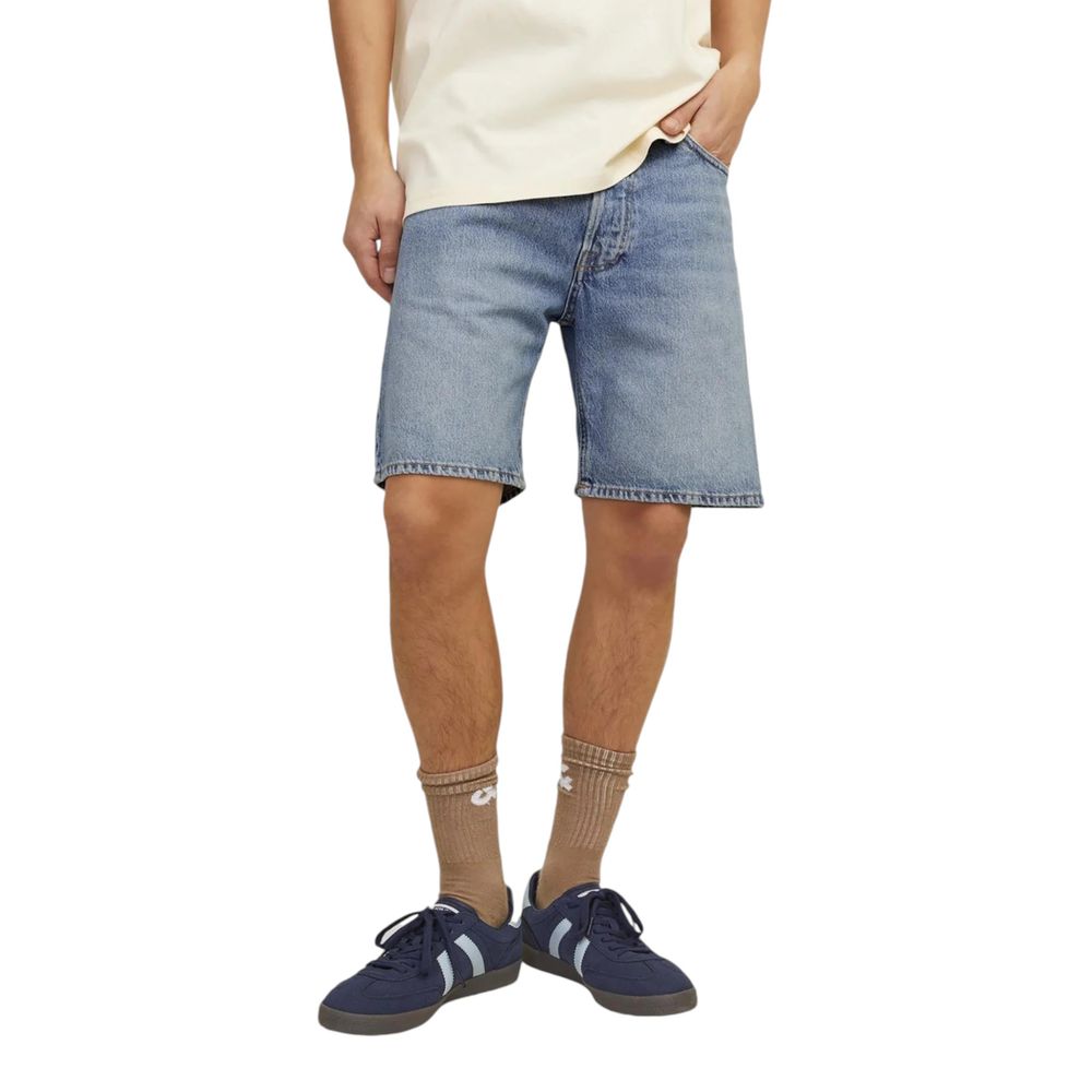 Jack Jones Blue Cotton Bermuda Shorts | Regal Royce