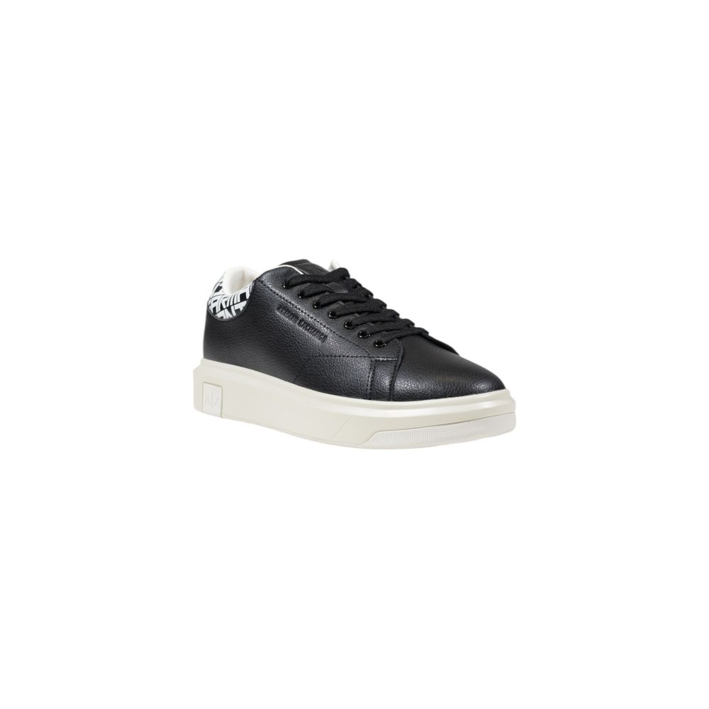 Armani Exchange Black And White Leather Low Top Sneakers | Regal Royce