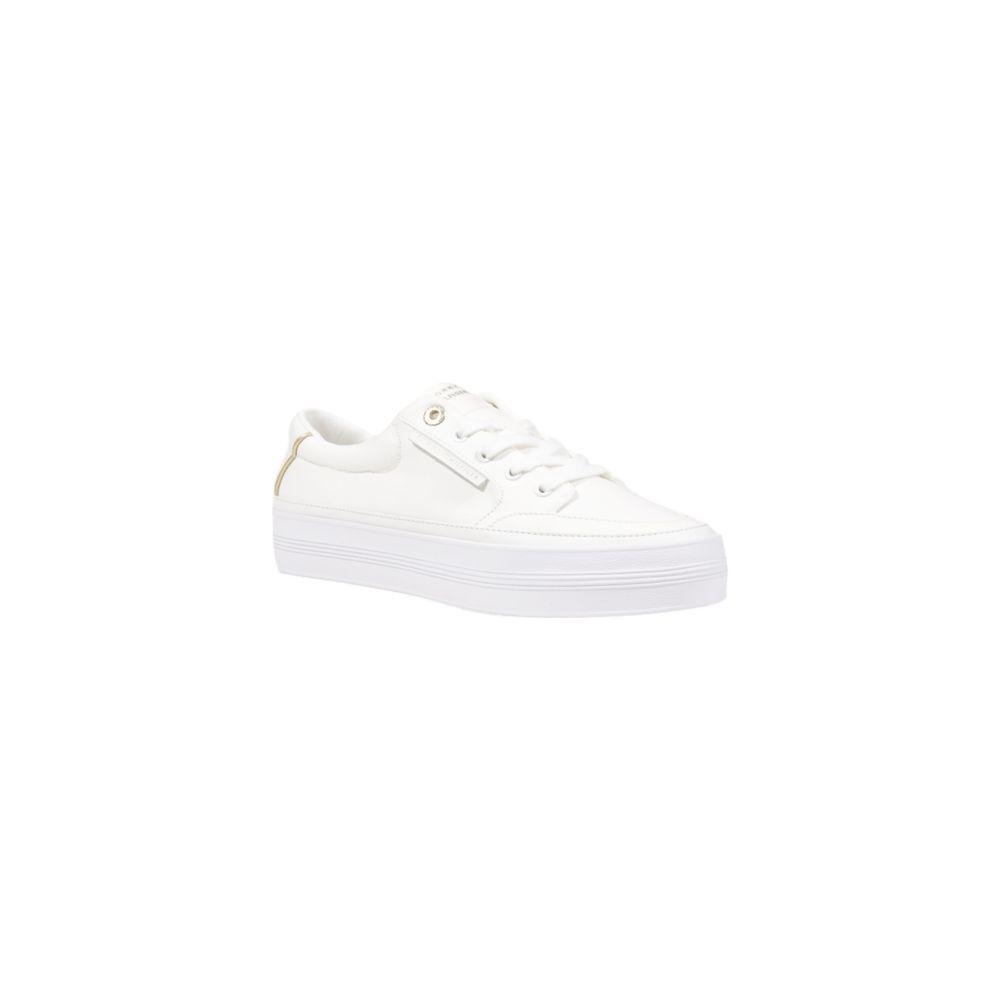 Tommy Hilfiger Cream Recycled Cotton Low Top Sneakers | Regal Royce