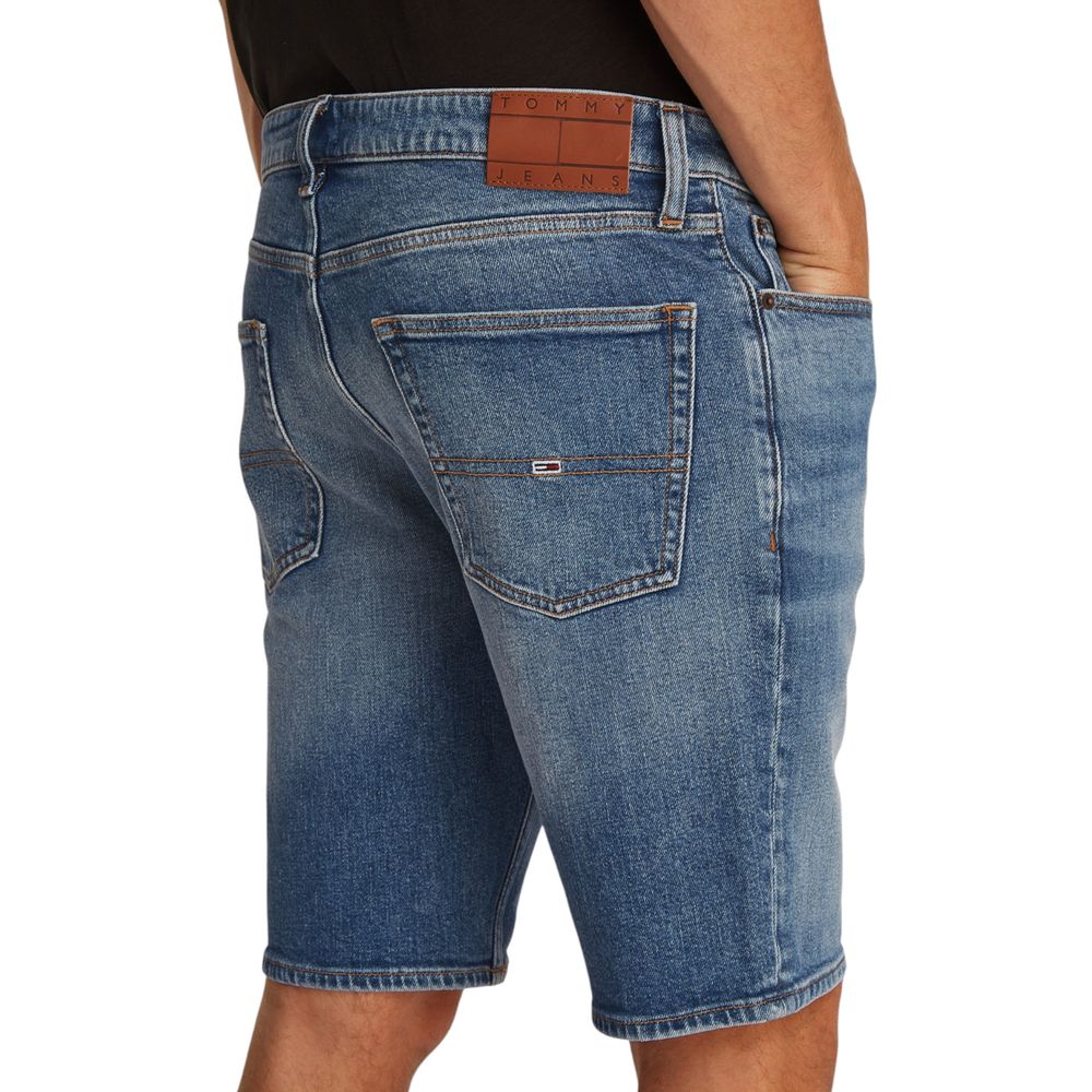 Tommy Hilfiger Jeans Blue Recycled Cotton Bermuda Shorts