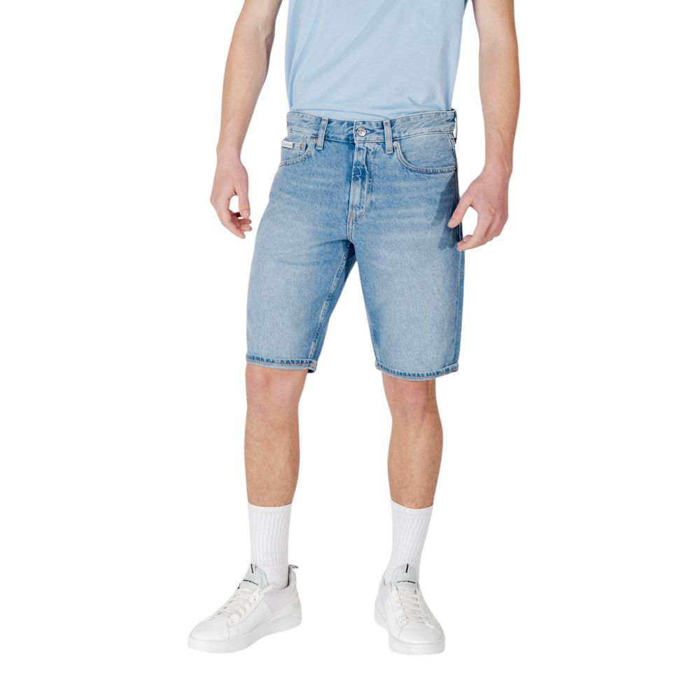 Calvin Klein Jeans Blue Cotton Bermuda Shorts | Regal Royce