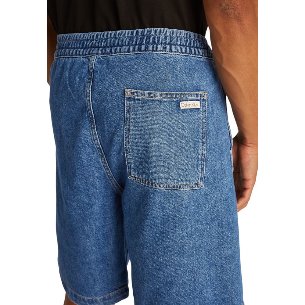 Calvin Klein Jeans Blue Cotton Bermuda Shorts | Regal Royce