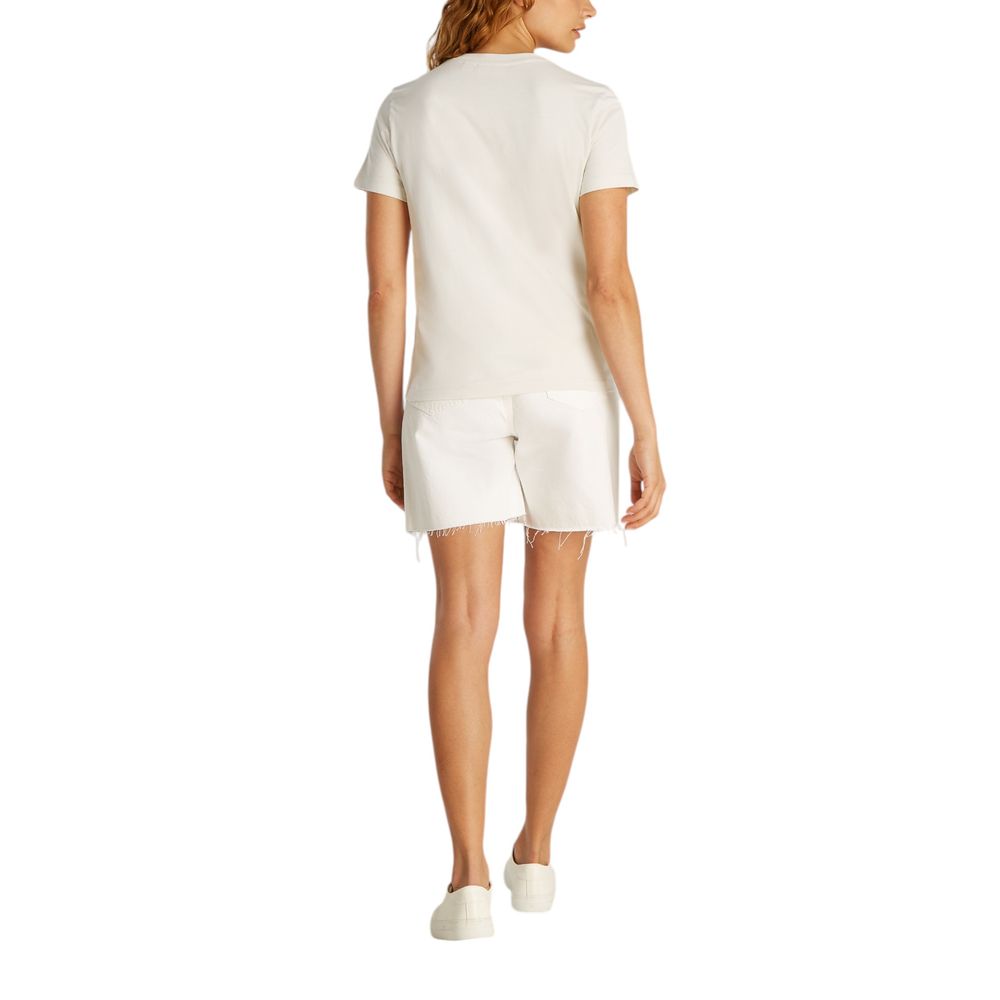 Calvin Klein Jeans Beige Recycled Cotton T-Shirt | Regal Royce