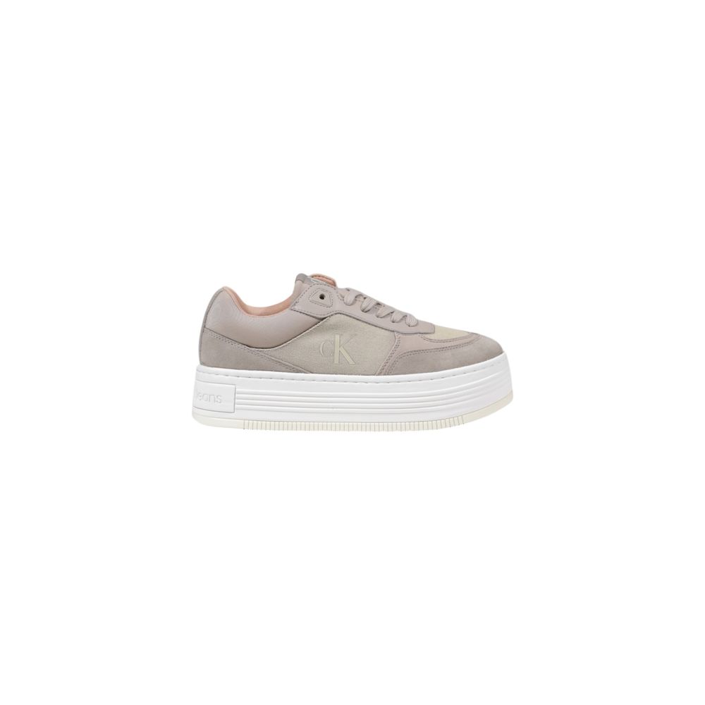 Calvin Klein Jeans Beige Recycled Cotton Platform Sneakers | Regal Royce