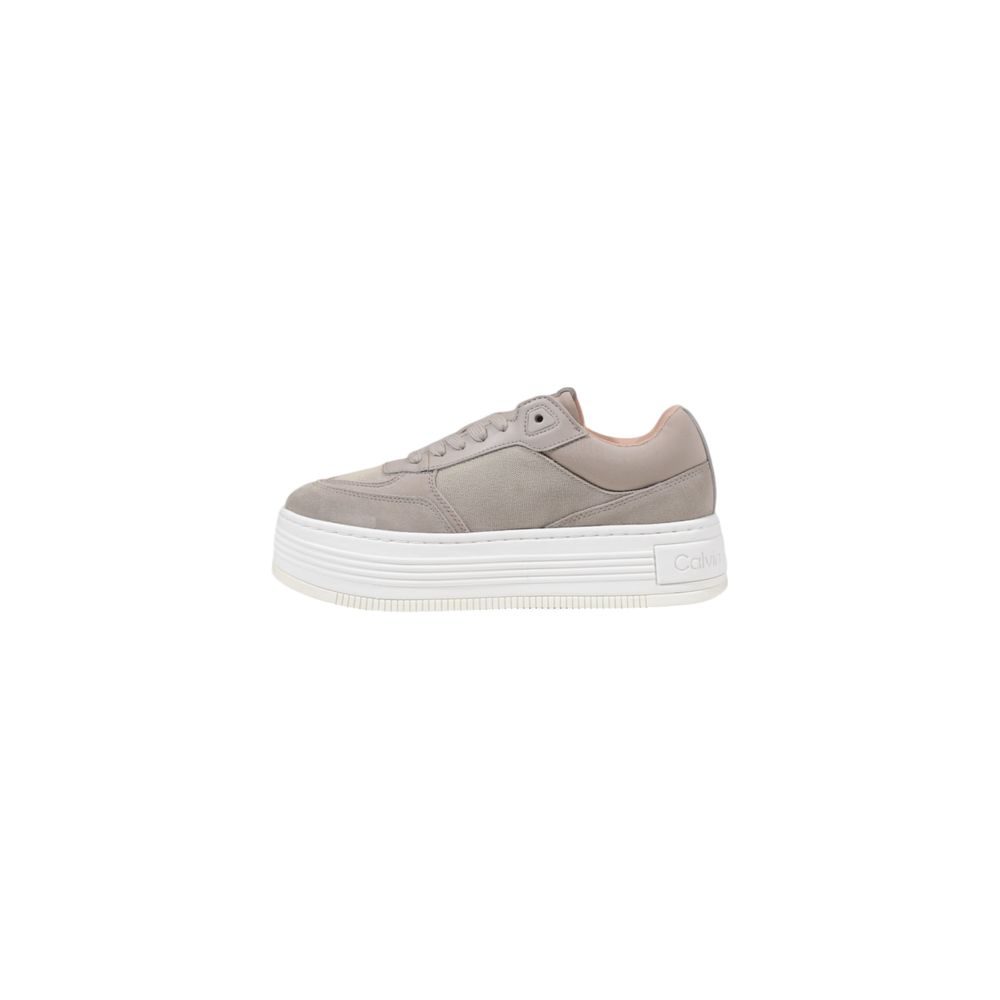 Calvin Klein Jeans Beige Recycled Cotton Platform Sneakers | Regal Royce
