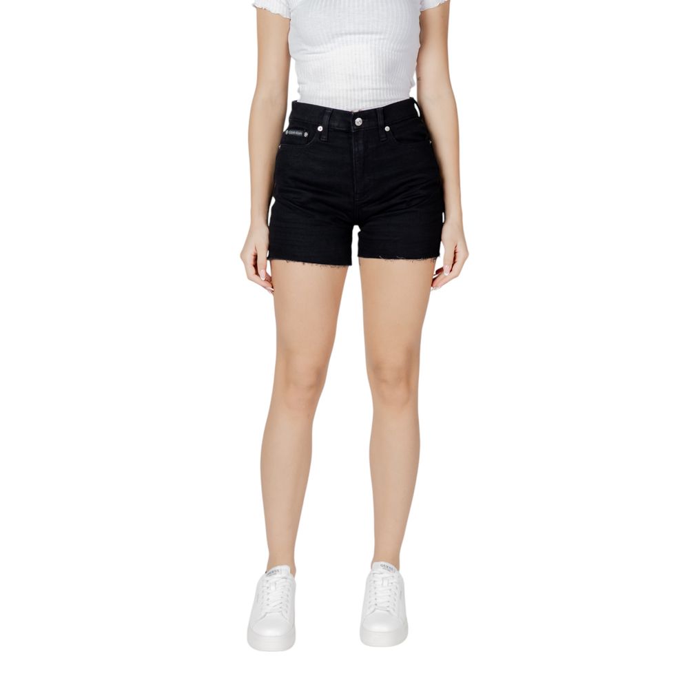 Calvin Klein Jeans Black Cotton Shorts | Regal Royce