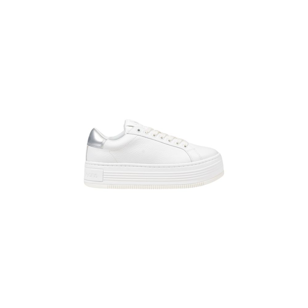 Calvin Klein Jeans Silver Leather Platform Sneakers | Regal Royce