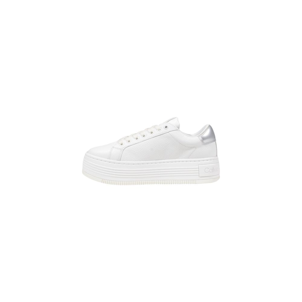 Calvin Klein Jeans Silver Leather Platform Sneakers | Regal Royce