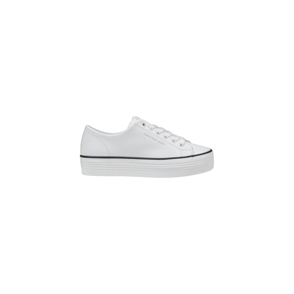 Calvin Klein Jeans Black And White Leather Platform Sneakers | Regal Royce