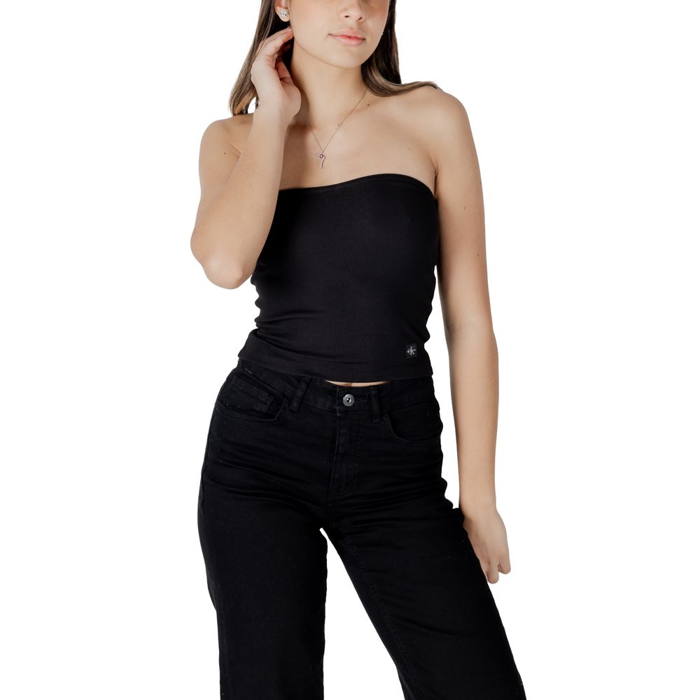 Calvin Klein Jeans Black Recycled Cotton Top | Regal Royce
