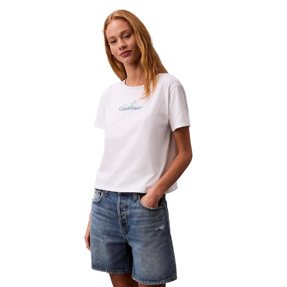 Calvin Klein Jeans White Recycled Cotton T-Shirt | Regal Royce