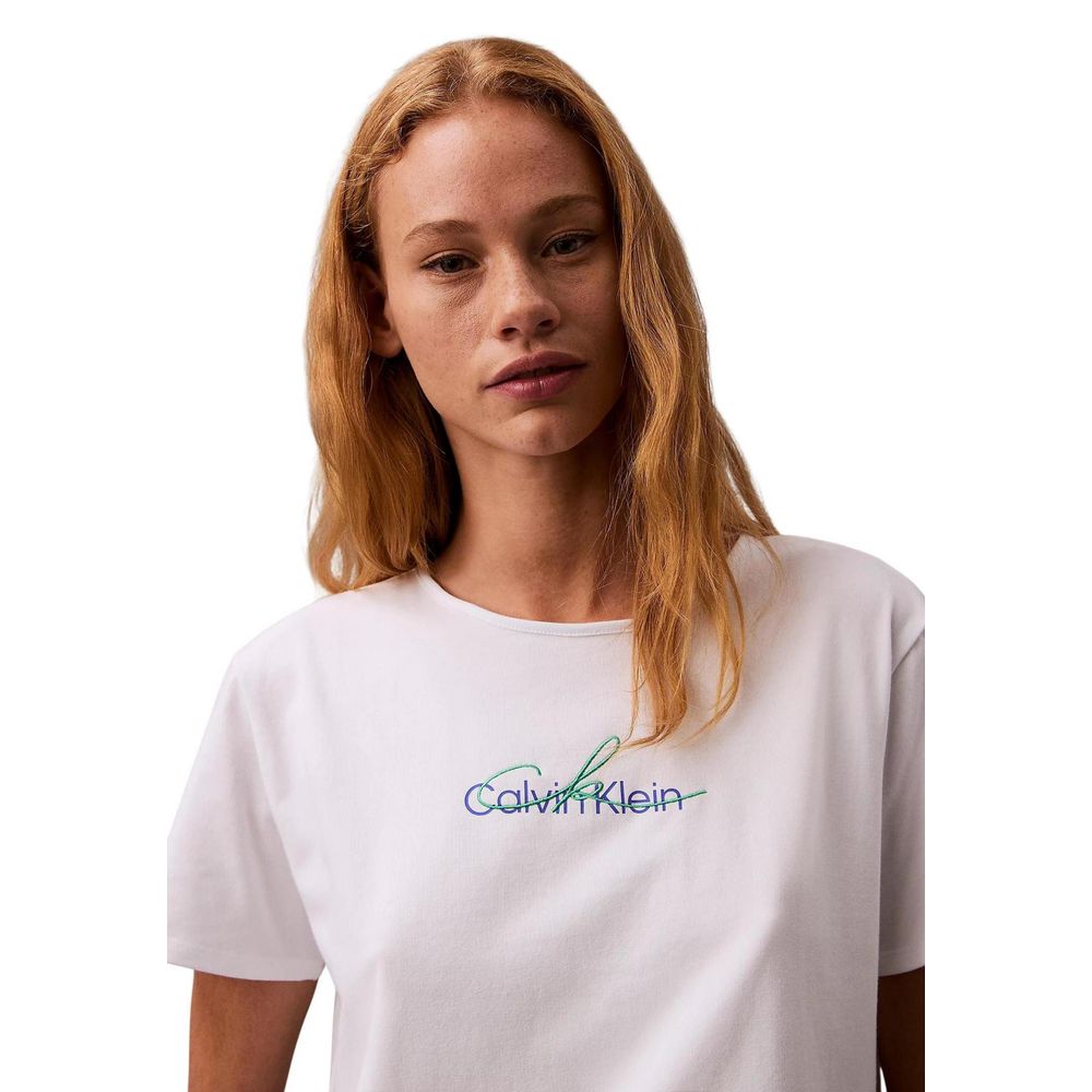 Calvin Klein Jeans White Recycled Cotton T-Shirt | Regal Royce