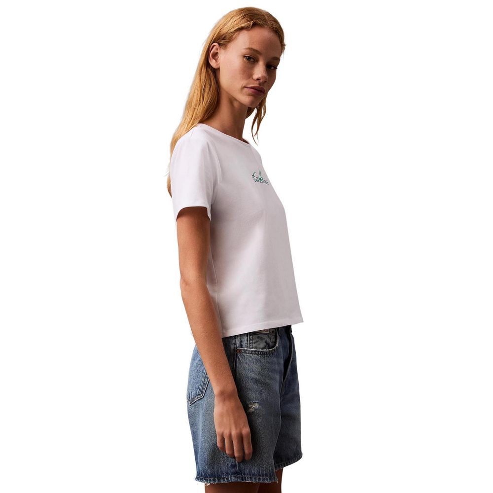 Calvin Klein Jeans White Recycled Cotton T-Shirt | Regal Royce