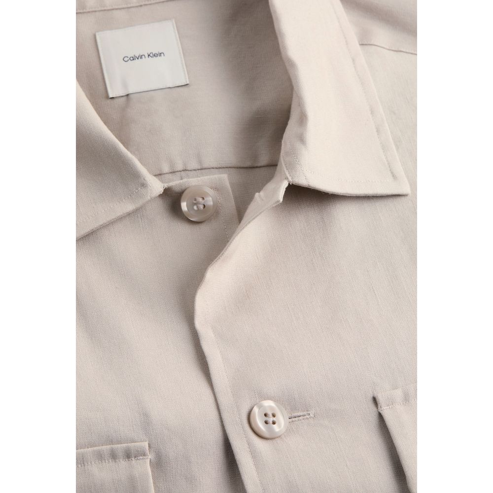 Calvin Klein Beige Lyocell Coat | Regal Royce